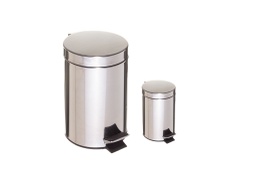 [107.0434400105] Balde Lixo C/ Pedal Inox/ Plástico 5L Ø20X26,5Cm            