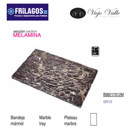 [880.B98217012M] Travessa Melamina Marmol Gn1/2 32,5X26,5X1,5 Viejo Valle    