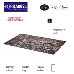 [880.B98217024M] Travessa Melamina Marmol Gn2/4  53X16,2X1,5 Viejo Valle     