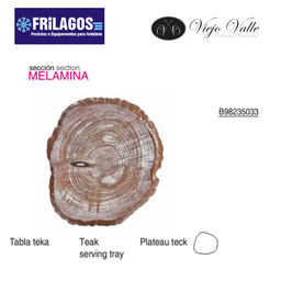 [880.B98235033] Travessa Redonda Melamina Teka  33X30X2Cm Viejo Valle       