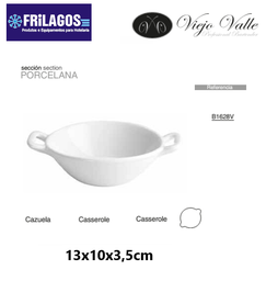 [880.B1628V] Caçarola Porcelana Ventana 13X10X3.5Cm Viejo Valle          