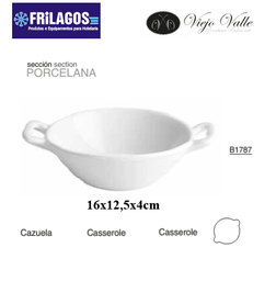[880.B1787] Caçarola Porcelana Ventana 16X12,5X4Cm Viejo Valle          