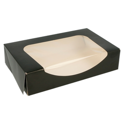 [107.223.47] Caixas Sushi C/Janela 17,5X12X4,5Cm Preto Cartão 50 Unid    