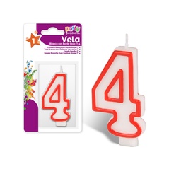 [107.640.77041] Vela De Aniversário Nº4  Unidade                            