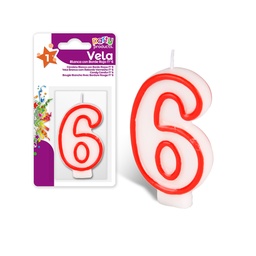 [107.640.77043] Vela De Aniversário Nº6  Unidade                            