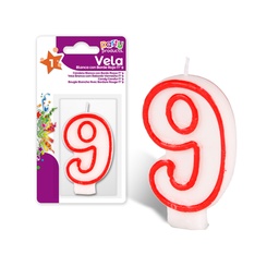[107.640.77046] Vela De Aniversário Nº9  Unidade                            