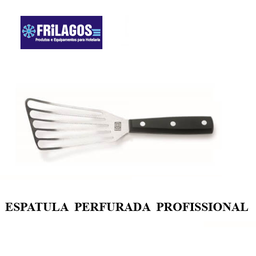 [107.511.4512.17] Espatula Perfurada Profissional Inox 17Cm  Preta Sico       