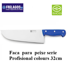 [107.217.2201.32] Faca Para Peixaria 5Mm Cabo Azul Prof.Colours 32Cm          