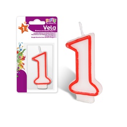 [107.640.77038] Vela De Aniversário Nº1  Unidade                            