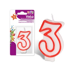 [107.640.77040] Vela De Aniversário Nº3 Unidade                             