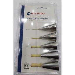 [107.650.551691] Conjunto De 5 Bicos Pasteleiro Redondos Metal Hendi         