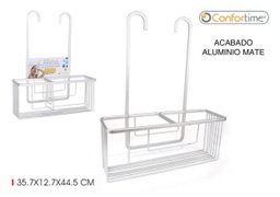 [880.BY01093571342] Organizador Wc Aluminio 25,7X12,7X44,5Cm Confortime         