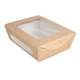 [107.226.92] Caixa Cartolina Com Janela 1200Ml 20,4X14,2X6Cm 50 Unid.    