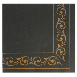 [963.120.48] Guardanapos  40X40Cm Troya Preto Tissue 50Unid.             