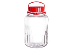 [107.0331590005] Frasco Vidro C/ Tampa Vermelha 3L Ø16X25                    