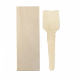 [107.250.29] Colher Para Gelados Embaladas 7Cm Madeira 50 Unid.          