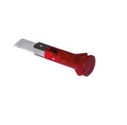 [P01.357055] Sinalizador Diametro 10Mm 230V Ficha Faston 6,3Mm Vermelho  