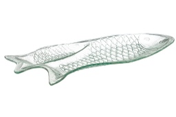 [107.0331050562] Travessa De Apresentação Peixes Vidro 69X32Cm               