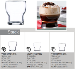 [107.V028141] Copo Stack 25Cl  Altura.86Xdiametro.80Mm Vicrila            