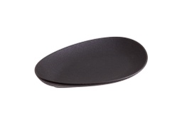 [107.0230768234] Travessa Lágrima Porcelana Antiad. Preta 33,2X22,2X5,1Cm    