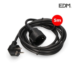 [P01.640.23214] Extensão De Cabos 3X1,5 T/Tl 5Mts Preto Edm                 