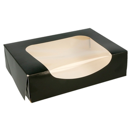 [107.223.48] Caixas Sushi+Janela 20X12X4,5 Cm Preto 50 Unid.             