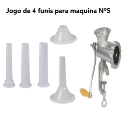 [107.758.05503100] Jogo 4 Funis Platicos Para Maquina De Picar Carne Nº5       