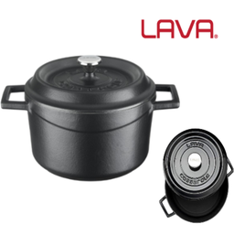 [851BM.1225430.320] Caçarola Redonda Ferro Preto Mate  9.86 Lt  Lava            