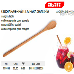 [107.676.755833] Colher Em Madeira De Faia Para Sangria 33,5Cm Ibili         