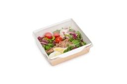 [107.1531035008] Saladeira Eco Kraft C/ Tp. Pet 900Ml 15X15X5Cm Pack 50      