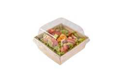 [107.1531035004] Caixa Prizma Kraft C/Tp 550Ml 12,8X12,8X8,5Cm Pack 50       