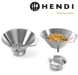 [107.650.630808] Escorredor De Fritos Inox Profissional 410X170Mm Hendi      