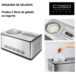 [109.5CASOD3298] Máquina De Gelados/Iogurte 2 Lts  430X280X285Mm Caso        