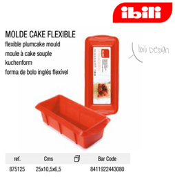 [107.676.875125] Forma De Bolo Inglés Silicone 25X10,5X6,5Cm Strawberry Ibili