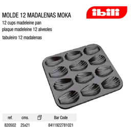[107.676.820502] Molde Para 12 Madalenas Moka 25X21Cm Ibili                  