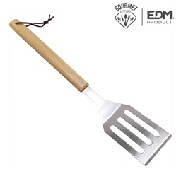 [107.640.73852] Espatula Bbq Aço Inox 1,5Mm Cabo De Carvalho 41Cm           