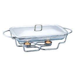 [107.625.22400006] Rechaud  Adria 3L Rectangular  2 Lamparinas 50X24Cm         