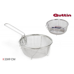 [880.BQ01017071428] Cesto Para Fritos Inox  Com Asa Removivel  23X9Cm Quttin    