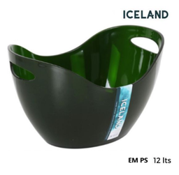 [880.HP-1013470330] Balde De Gelo Ps 12 Litros  40X30X26Cm Green Iceland        