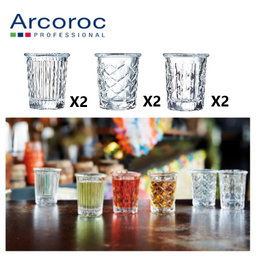 [107.690.9312560] Caixa 6 Copos  3,4Cl Vidro  New York  -  Arcoroc            