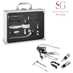 [107.640.75505] Mala Sommelier Modelo Luxe 6 Peças Inox Cor Preto Sg        