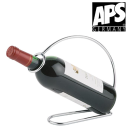 [670.30333] Suporte Para Garrafa Vinho Cromado 22X6Cm Altura 20,5Cm Aps 