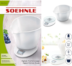 [107.425065856] Balança Cozinha C/Pilhas 5Kg 1Gr Ref.65857  Soehnle         