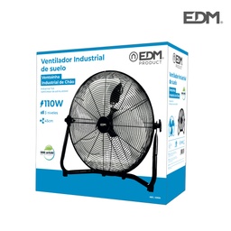 [109.640.33935] Ventoinha Industrial Chão Preta 110W Lâminas: Ø45X54Cm Edm  