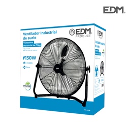 [109.640.33936] Ventoinha Industrial Chão Preta 130W Lâminas: Ø50X58Cm Edm  