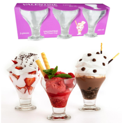[107.690.7576005] Conjunto De 3 Taças De Gelado Valentine 30Cl Quid           