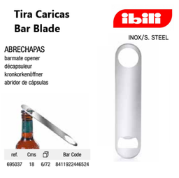 [107.676.695037] Tira Caricas Bar Blade Inox 18Cm Ibili                      