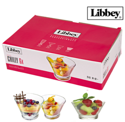 [107.2580SA111] Caixa Com 6 Taças Ovais Chilly  25Cl  11,3Cm Vidro  Libbey  