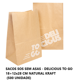 [107.253.70] Sacos Sem Asas 18+12X28Cm Kraft 500 Unidades                