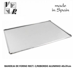 [880.214148] Bandeja Para Forno Rect. C/Rebordo Aluminio 40X28X0,5Cm     